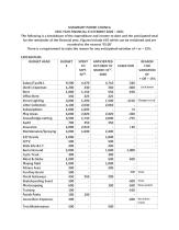 SHAWBURY PARISH COUNCIL MID-YEAR ACCOUNTS 2020